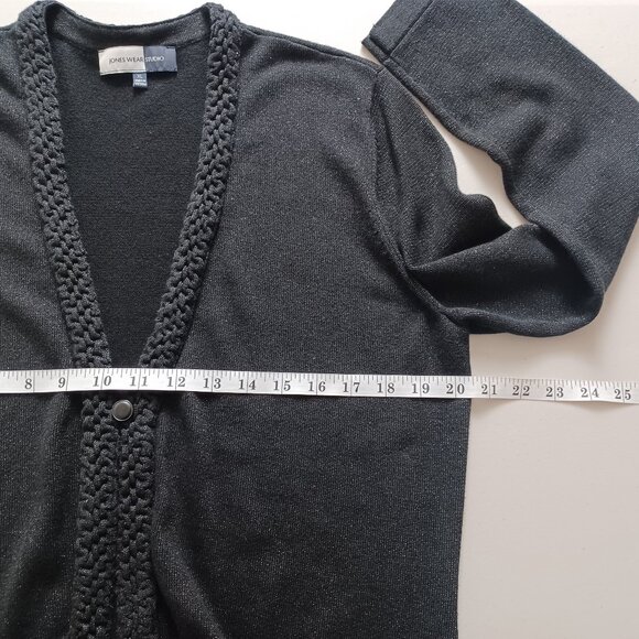 Jones Wear Studio One-button Shimmer Cardigan - Picture 12 of 16